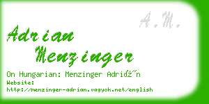 adrian menzinger business card